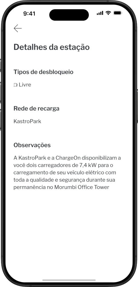 Identificação dos parceiros de recarga com benefícios exclusivos para cliente GWM